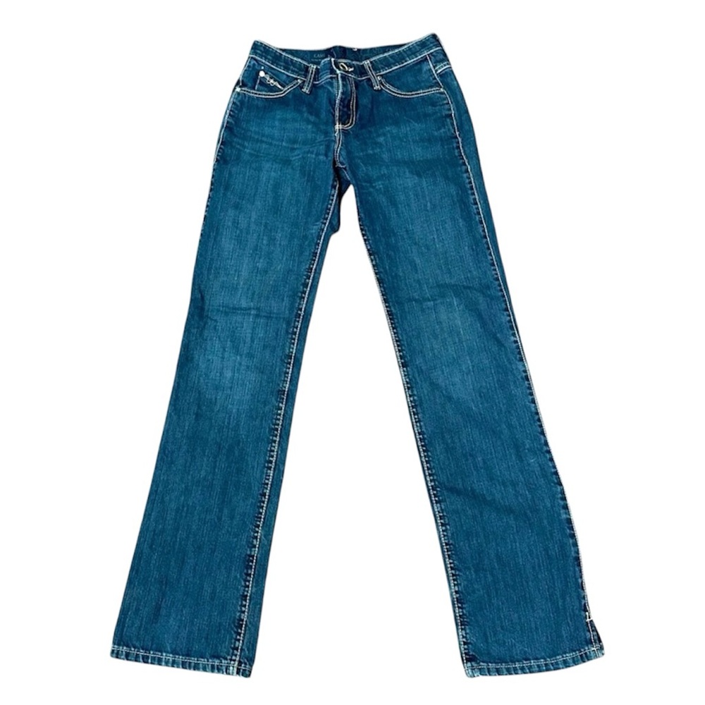 Blue Wrangler Cash Jeans Women’s Pants Western Cowgirl Horse Ride Rodeo Bootcut